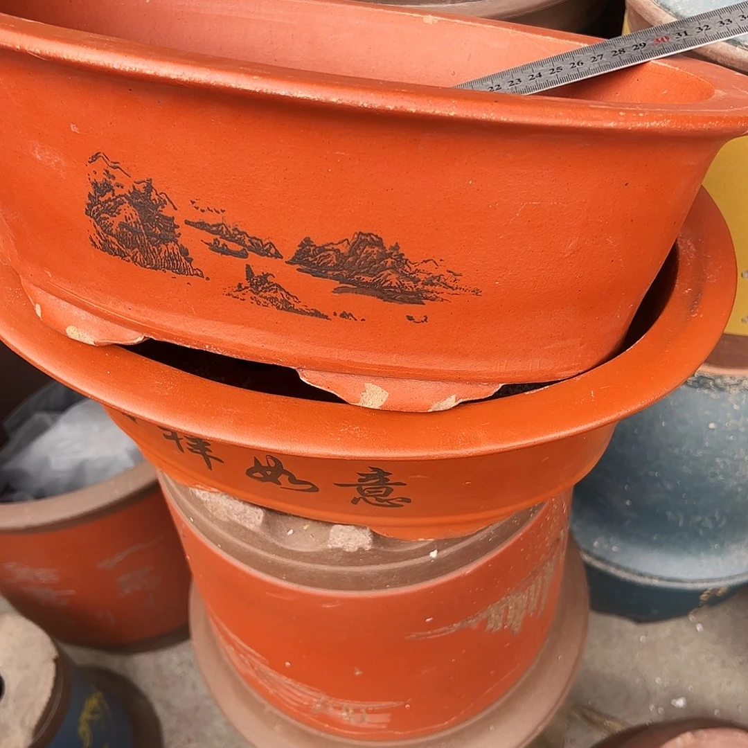 红椭圆花盆花盆花盆