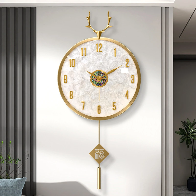 轻奢简约钟表挂钟客厅家用简约现代静音时钟挂墙表豪华高档石英钟