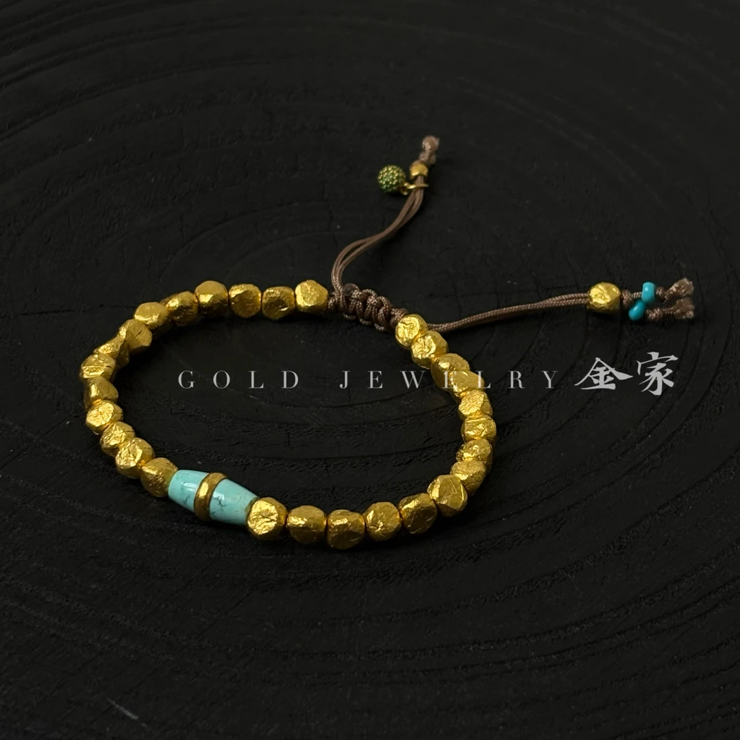 【金家·美珑系列】松佑 设计款孤品手串 黄金足金