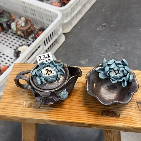 瓷片柴烧柴烧柴烧234一套