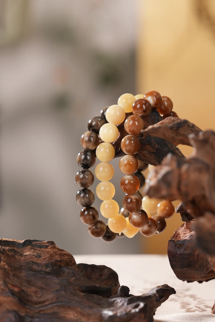 凡雁匠人牦牛手串 牦牛角制品男女款1.2-17颗