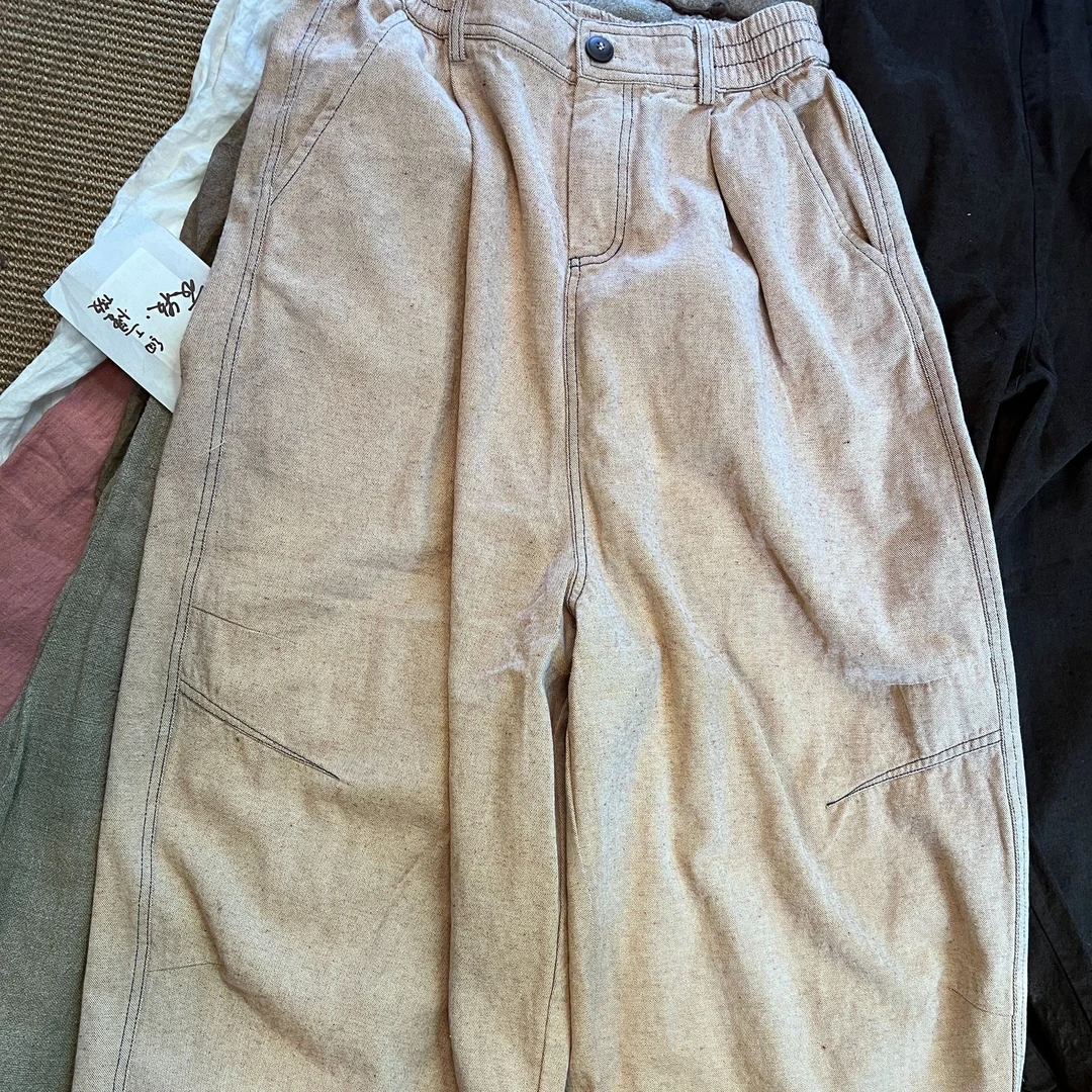 2510101色织彩棉休闲长裤