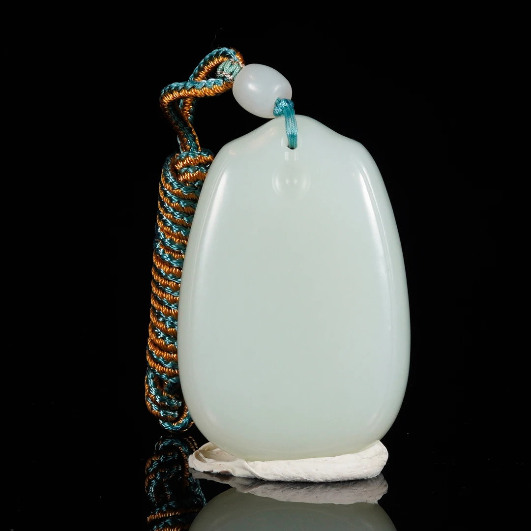 LOT.010和田白玉平安无事牌/X1746