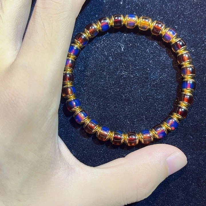 银S925镀金镶嵌蜜蜡珠宝奇石7mm