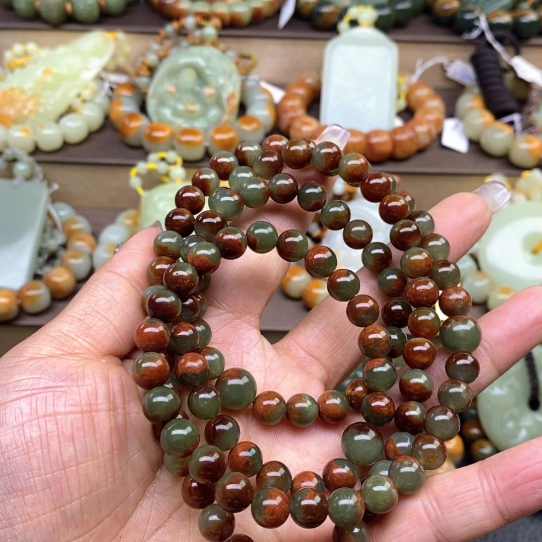 额***阳透闪石质玉未镶嵌手链