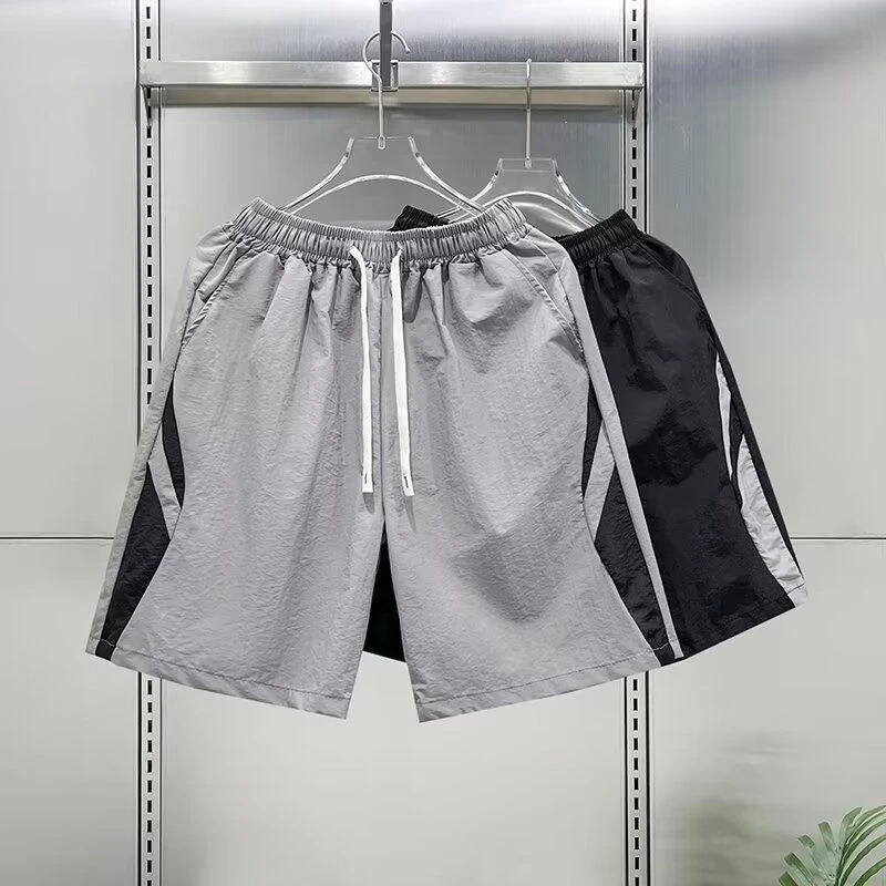 冰丝薄款五分裤男士短裤夏季2025新款潮牌外穿休闲运动沙滩裤夏