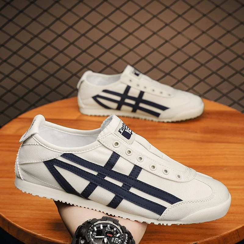 2024新款秋季一脚蹬帆布鞋男鞋懒人鞋子休闲鞋百搭时尚ins板鞋男