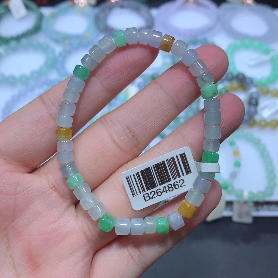 未镶嵌手串翡翠天然