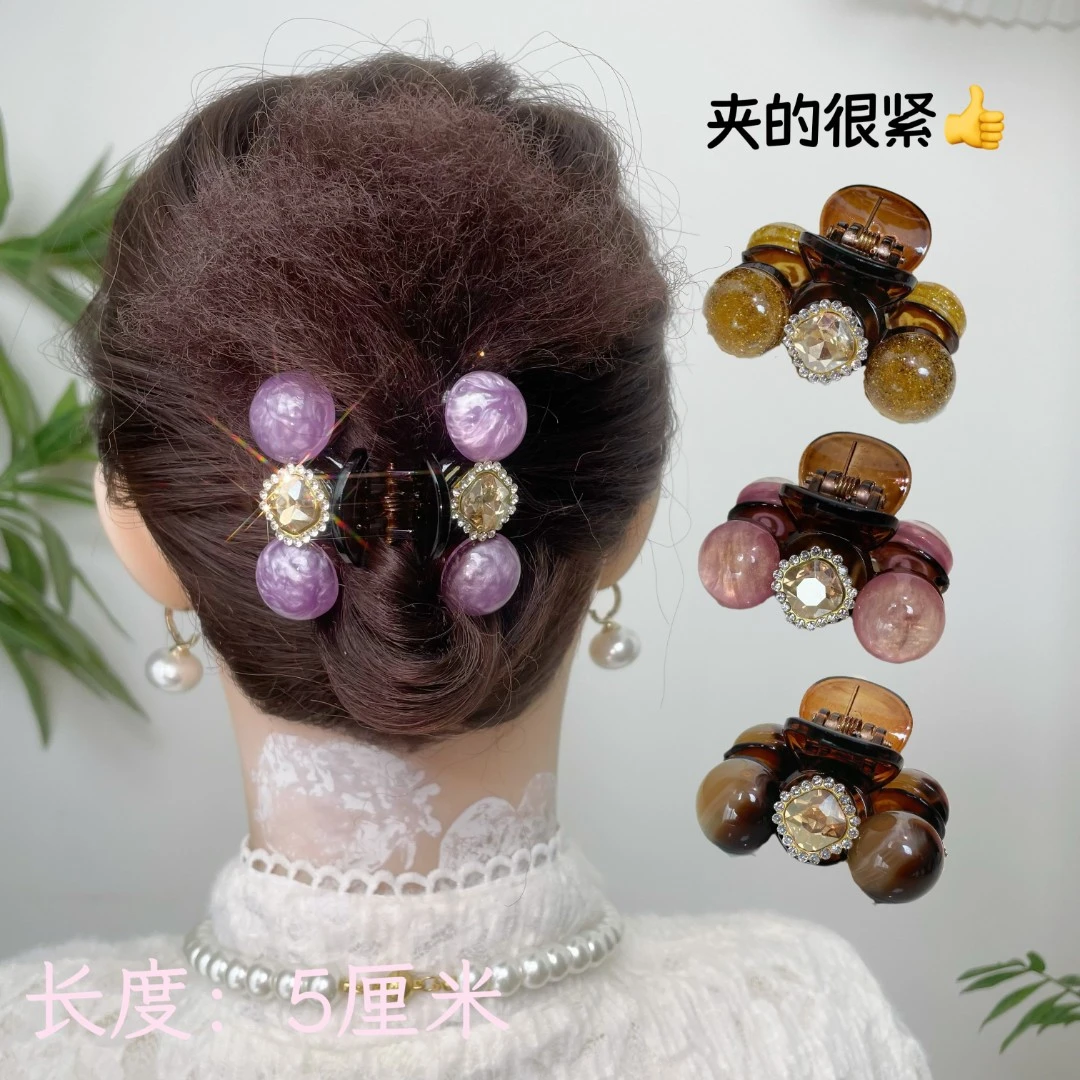 诗泊雅 简约精致千金风复古风发卡民族风发夹手工抓夹女优雅