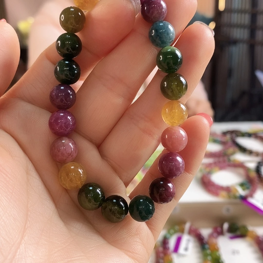 未镶嵌手链碧玺G2413素圈颜色微差