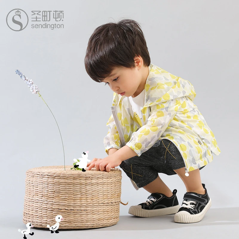 【童装】263034男童连帽风衣外套婴儿童夏季防晒皮肤衣小童时尚潮