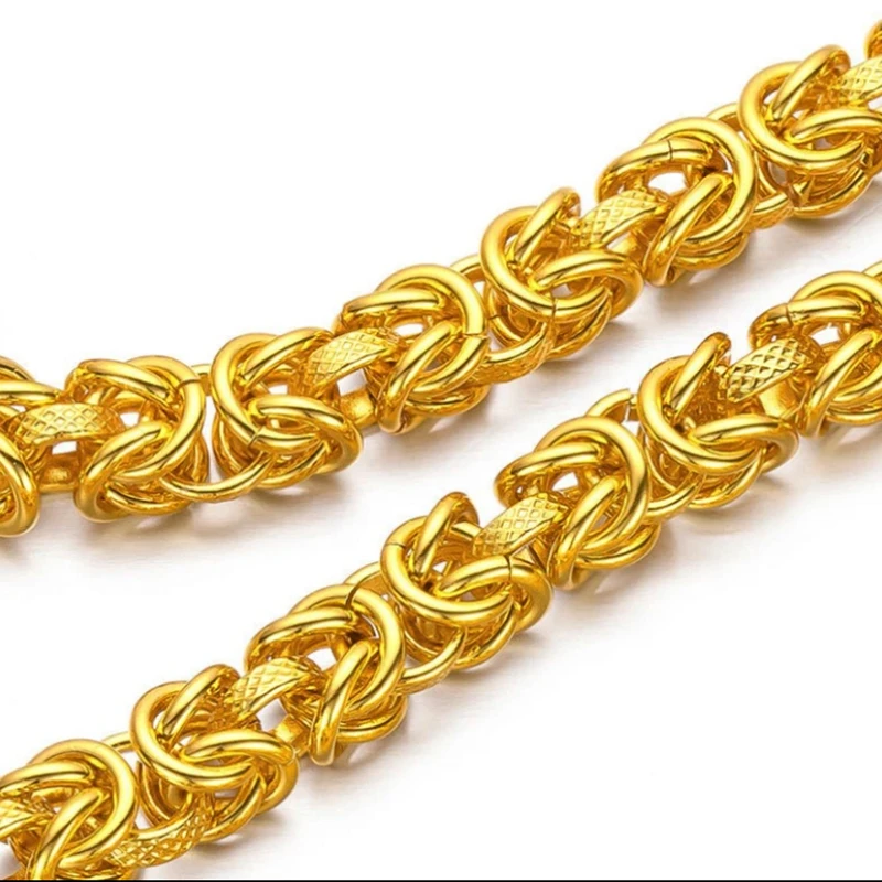 【抖音好物】卡12大龙骨项链大金链子合金项链合金霸气金色爆款