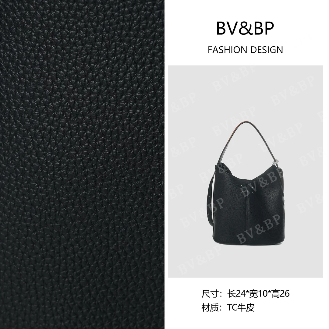 BV&BP· 原创设计 真皮高定手提单肩包  BV250442-黑色