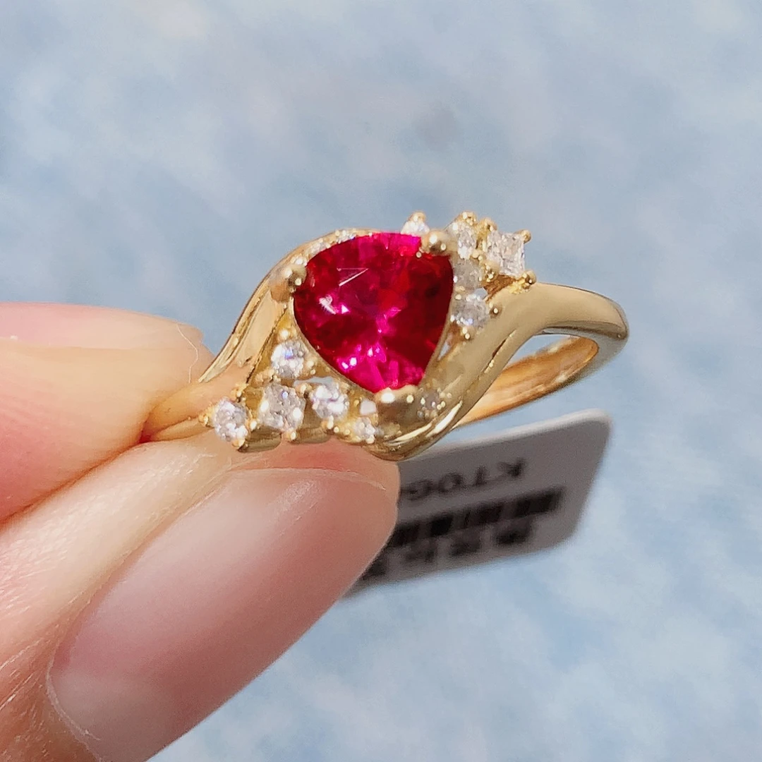 银S925镶嵌碧玺戒指戒指