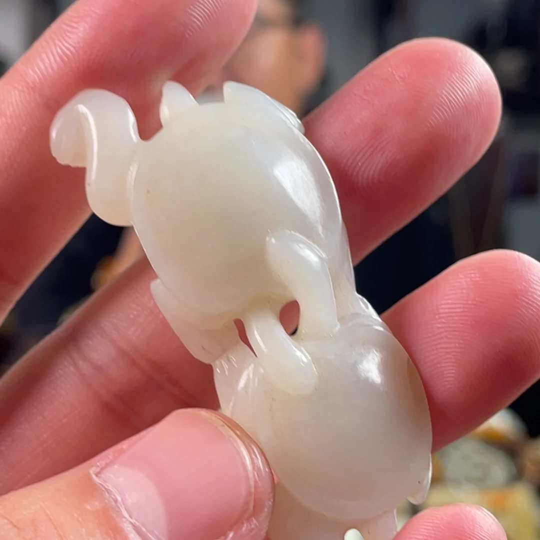 淡***哥和田玉未镶嵌挂件