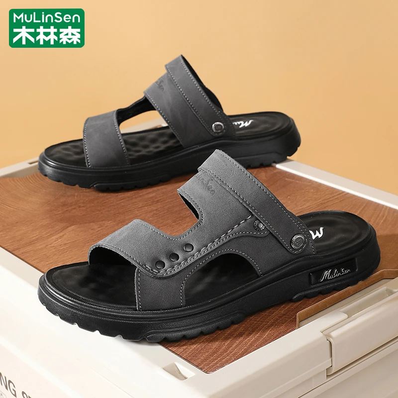 木林森凉鞋男2025新款夏季休闲运动外穿两用爸爸防滑沙滩涉水凉拖