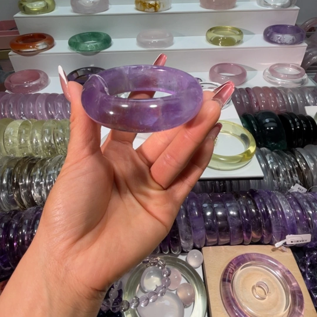 手镯未镶嵌水晶手镯57.6圈口2号