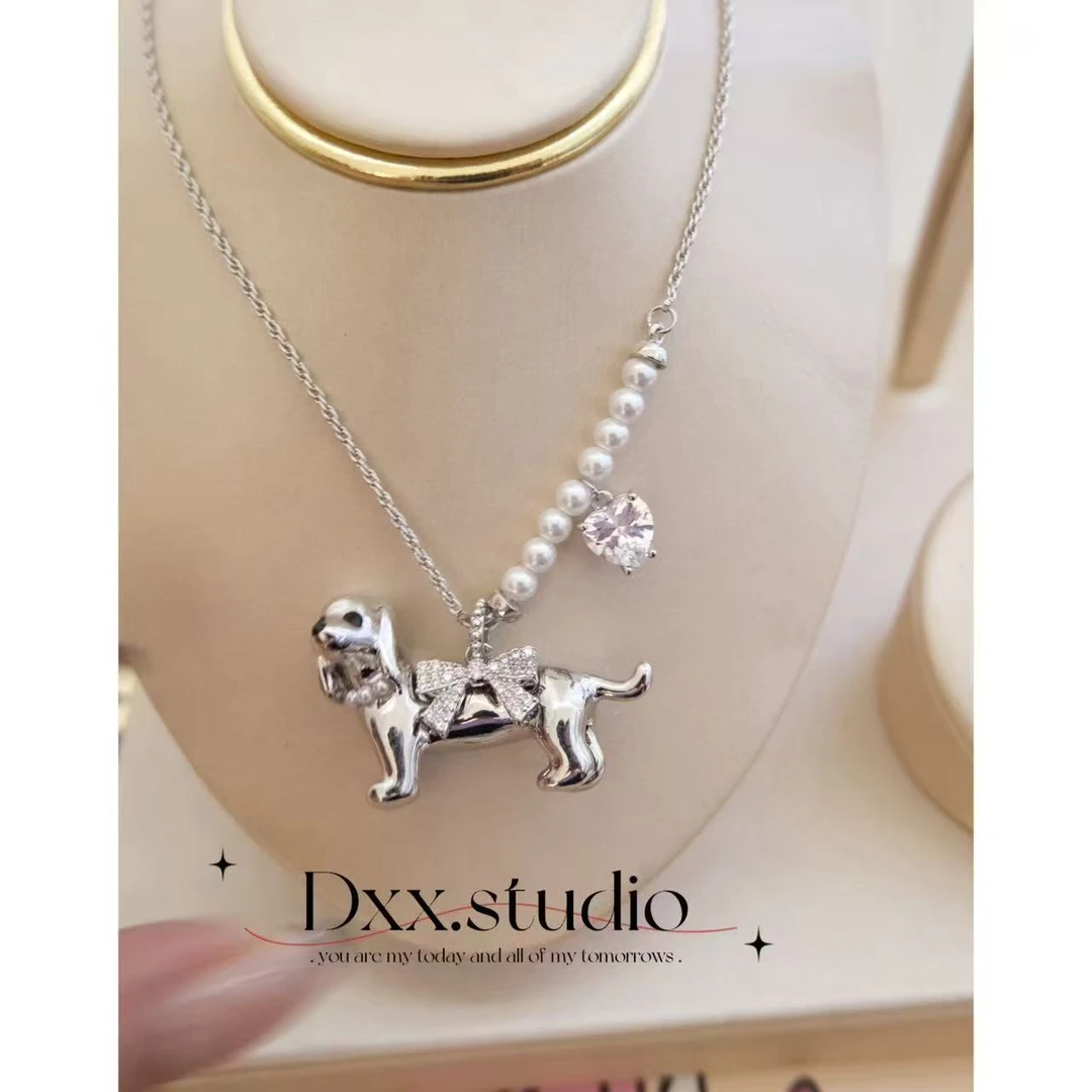 铜合金锆石项链 小众设计百搭ins项链50427