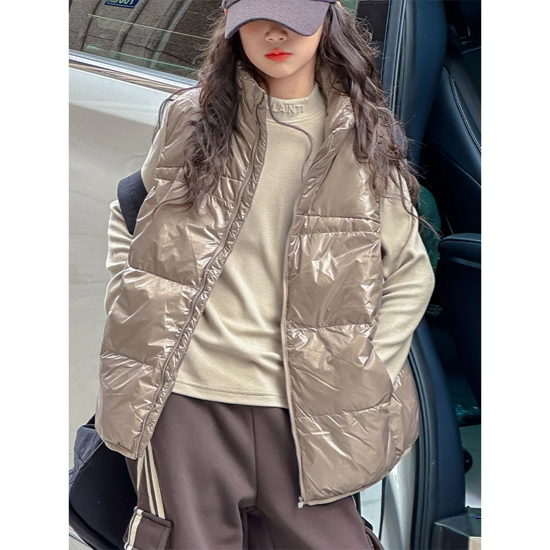 K27439反季清仓孙小美KIDS女童羽绒马甲秋冬装加厚外套外穿上衣