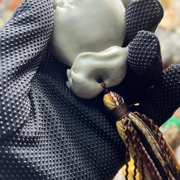 东北石松花石手把件