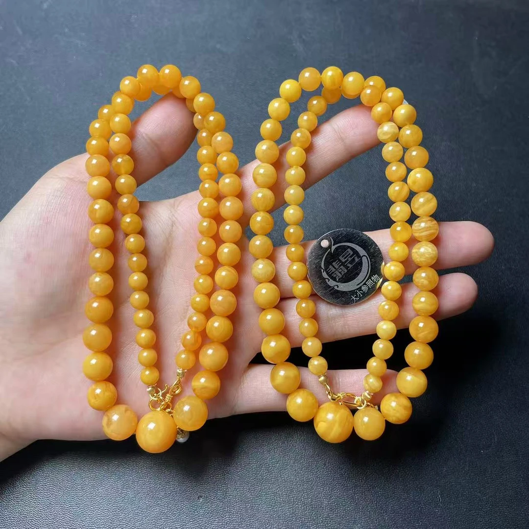 翡昱-SH29-42631-蜜蜡珠链颈饰-约6-12+/约65颗/多样性发其一
