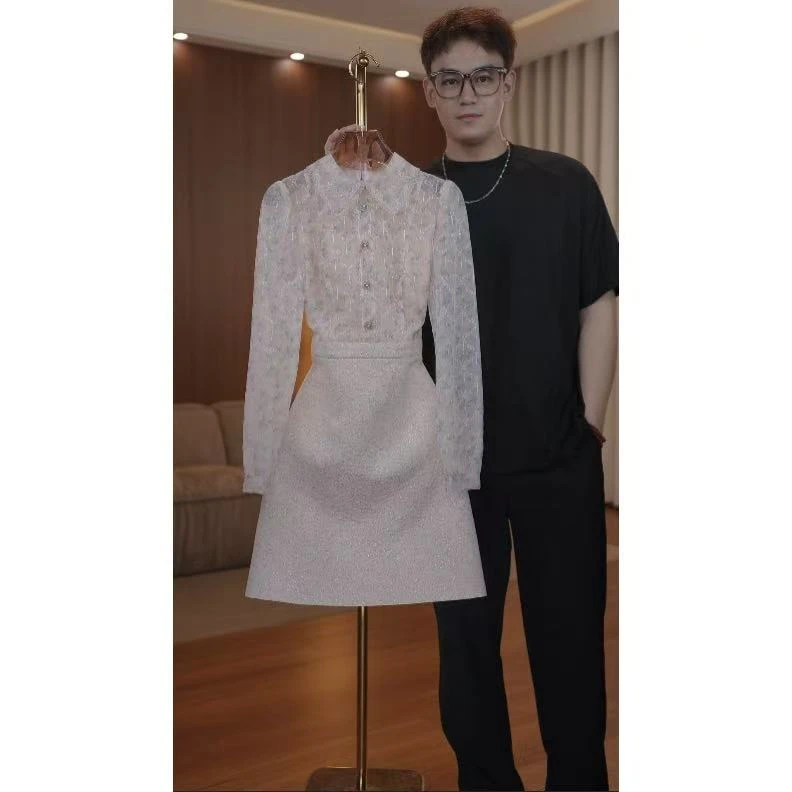 【语馨服饰】6882春季新款气质收腰显瘦连衣裙