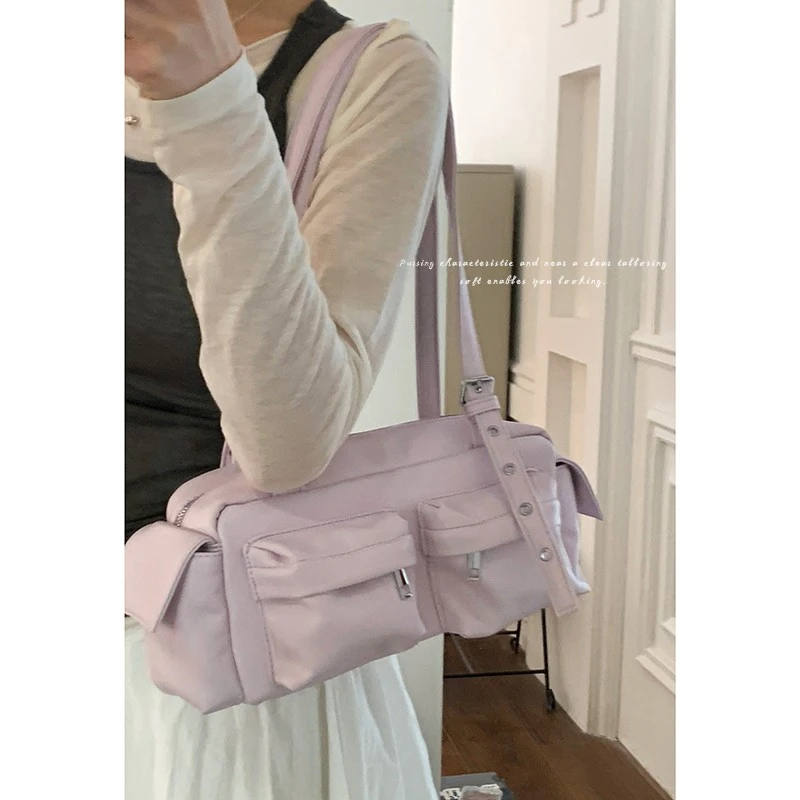 韩系小众手提包包女款2025新款百搭大容量单肩包上班通勤腋下包