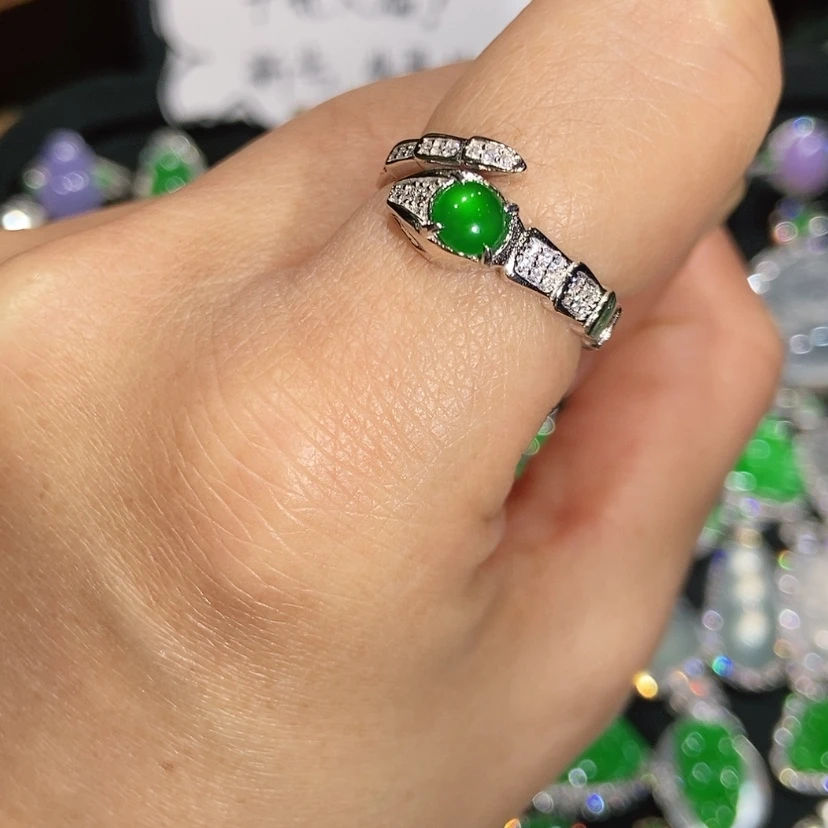 【闪购商品】翡翠戒指未镶嵌天然翡翠