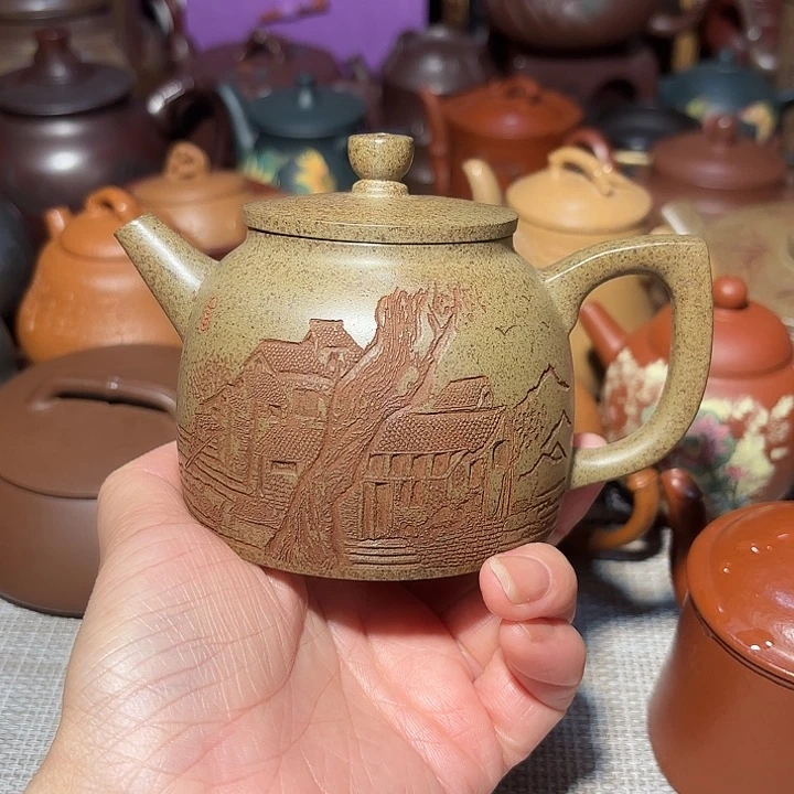 紫砂茶壶原矿宜兴紫砂微瑕