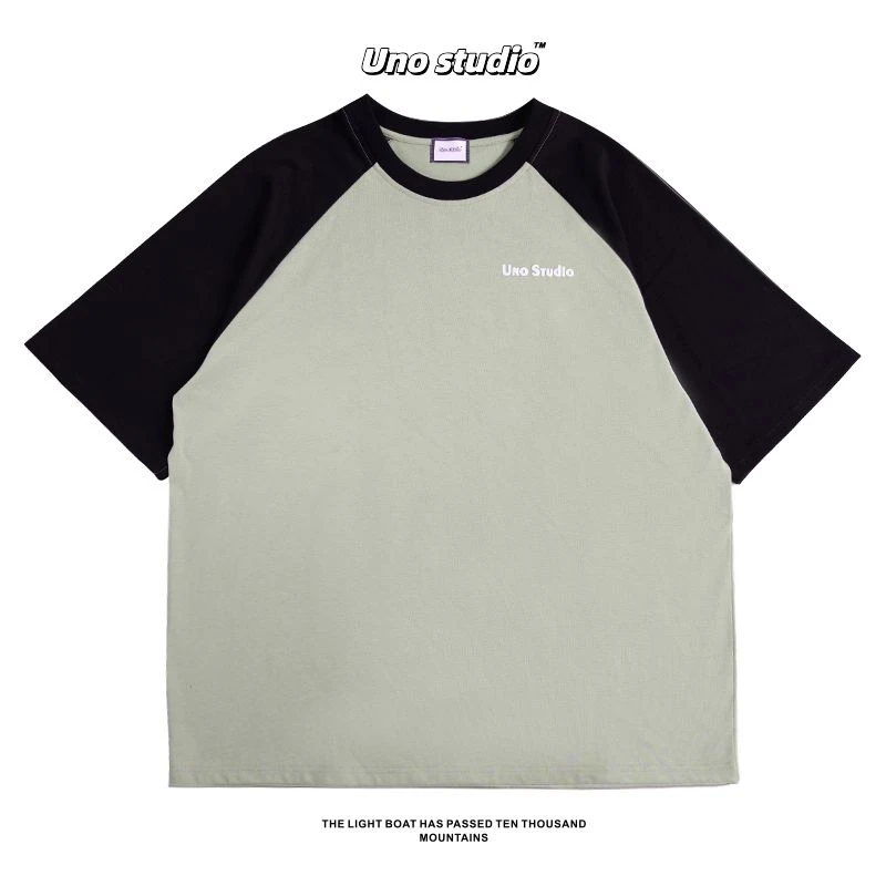 2025春夏季新款美式重磅短袖潮流无性别百搭宽松休闲短袖男女同款