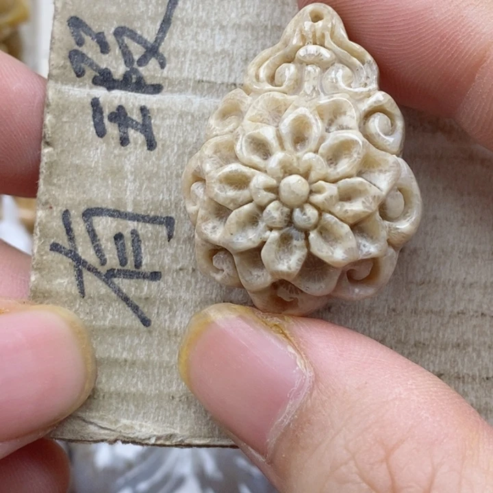 颈饰未镶嵌硅化珊瑚（珊瑚玉）￥****猫小