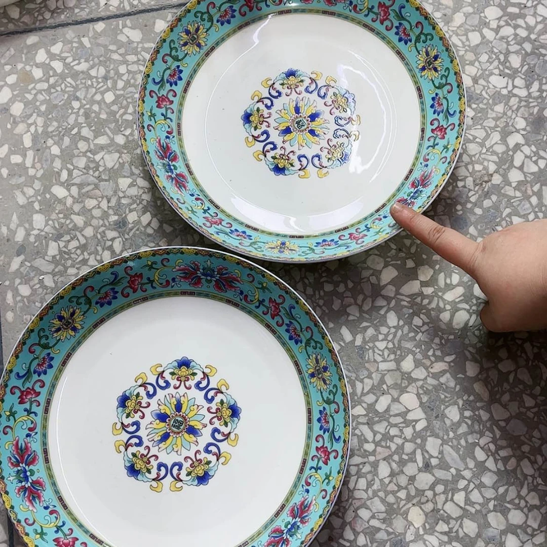 【闪购商品】珐琅10英寸2深。。。不描金。。