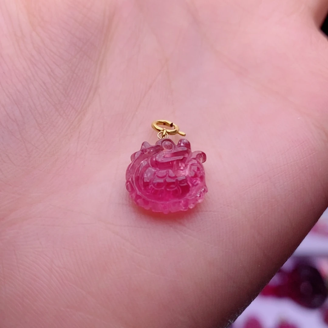 颈饰未镶嵌碧玺龙扣小滴溜yy