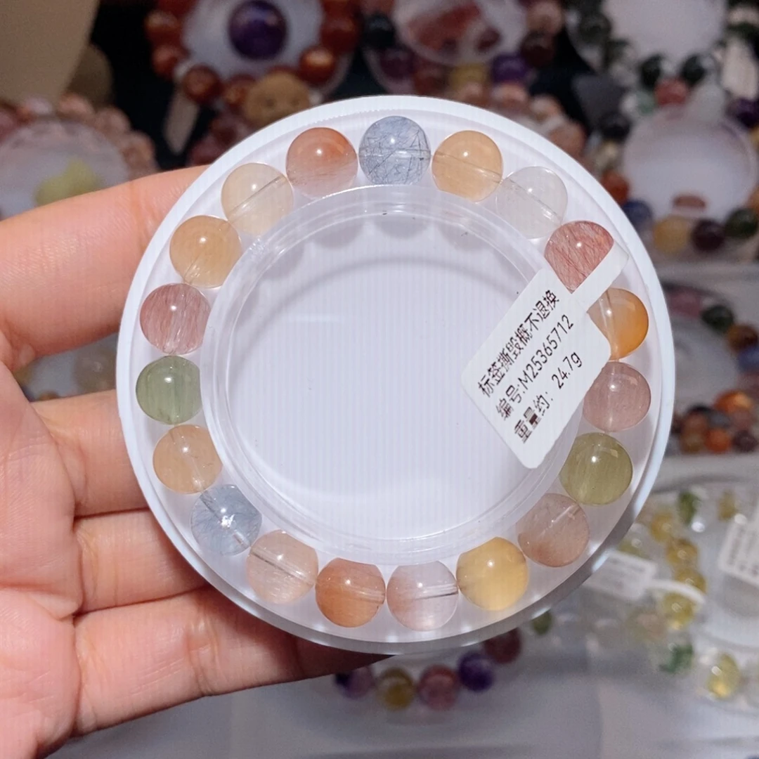 水晶手链未镶嵌彩兔毛手链9.9