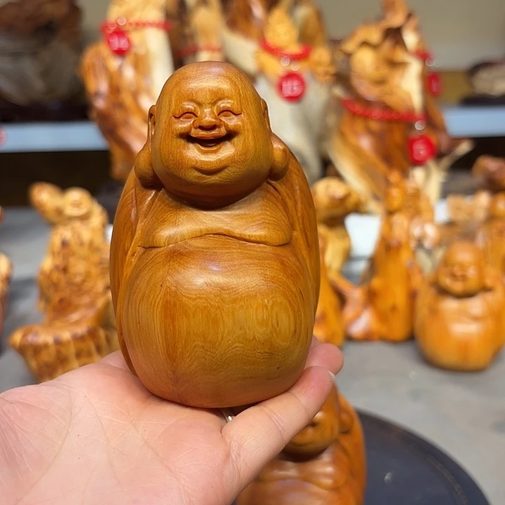 柏木太行崖柏弥勒佛