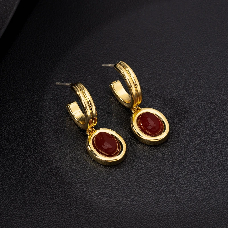 非金属硅胶耳饰 C 橙妈推荐红色耳钉