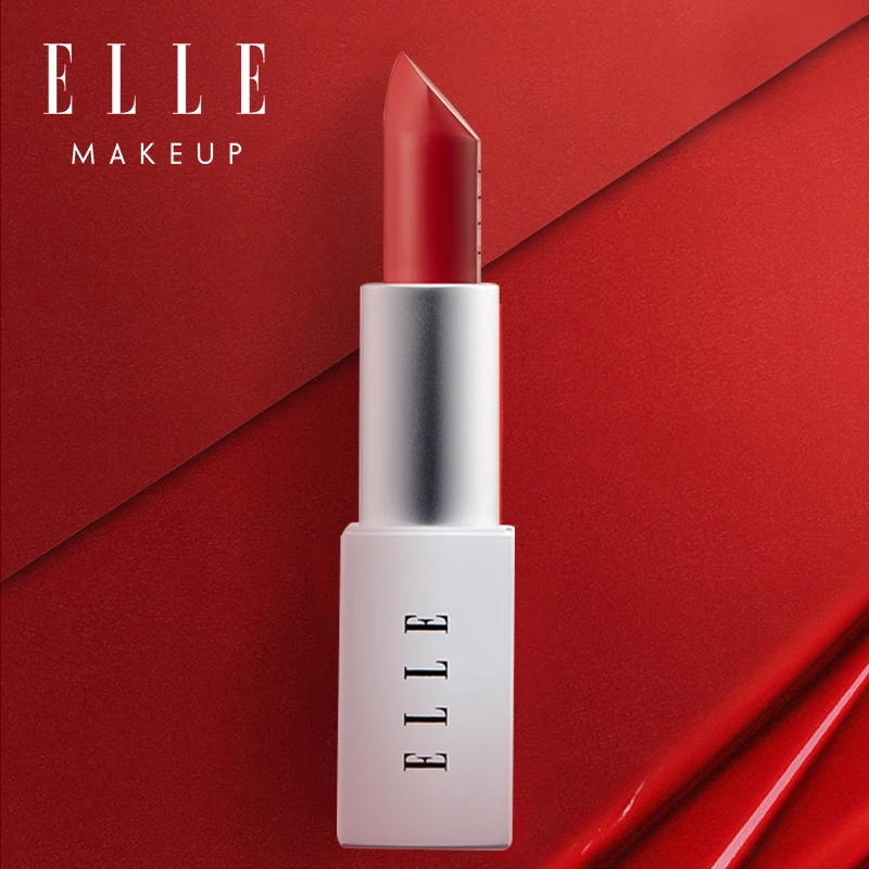 ELLE焦点哑光唇膏自然哑光口红低饱和奶茶色易上色效期至25年12月
