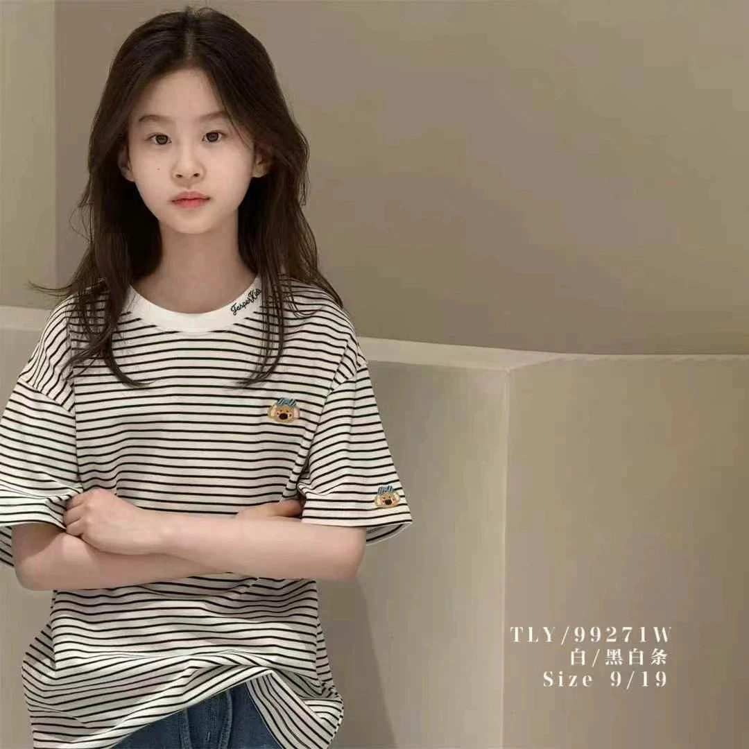 我们俩-女孩棉质休闲T恤