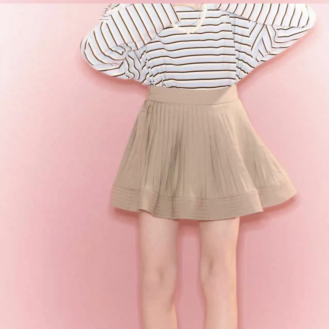 0367儿童纯色梭织短裙