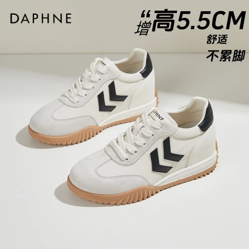 达芙妮爆款内增高德训鞋女阿甘鞋2025春季新款板鞋厚底休闲运动鞋