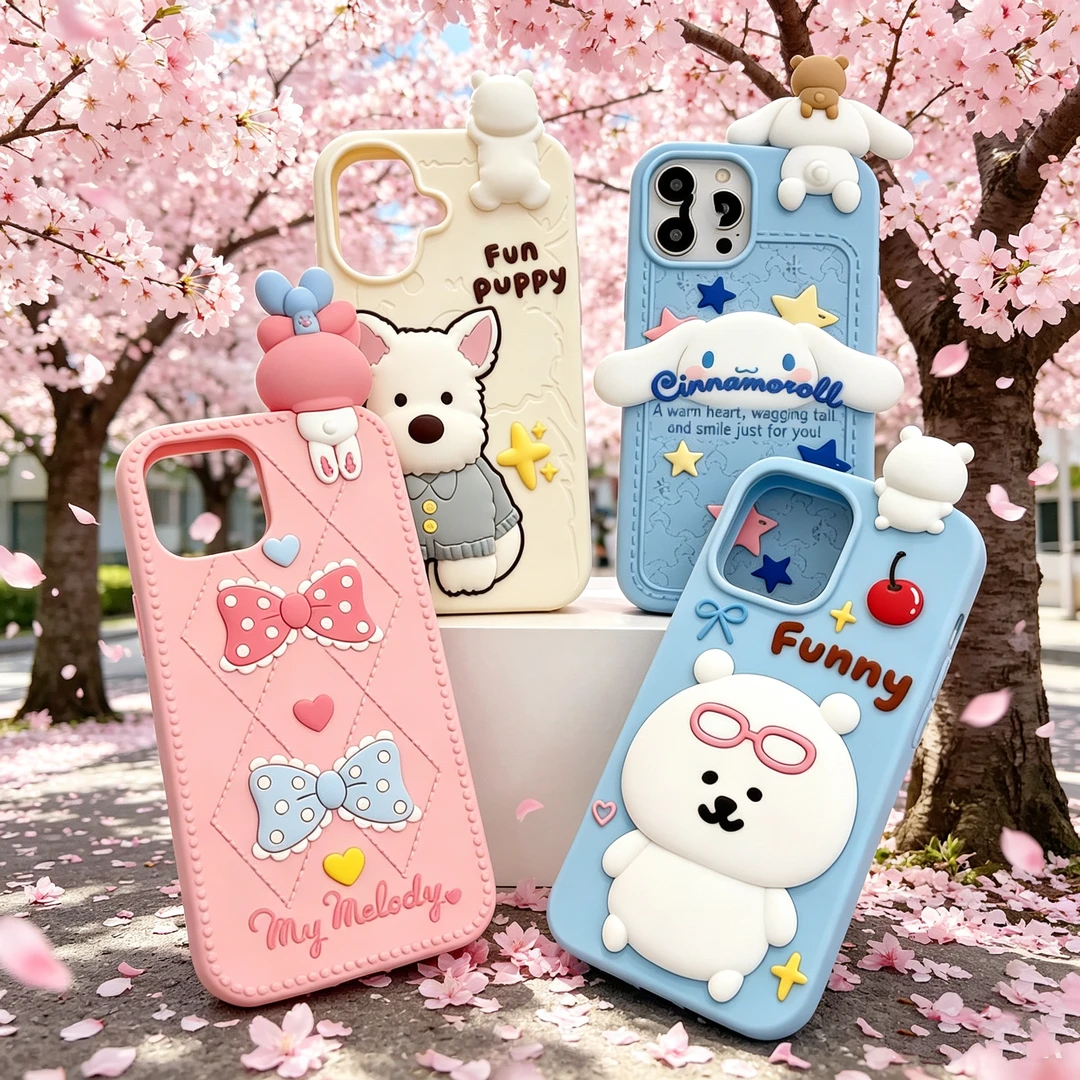 趴趴西高地玉桂狗美乐蒂自嘲熊适用苹果iPhone17立体软硅胶手机壳