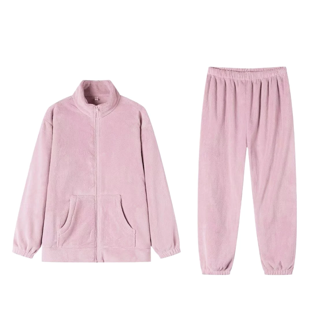 【升级二代】秋冬新款熊猫绒睡衣加绒加厚保暖可外穿家居服情侣套装