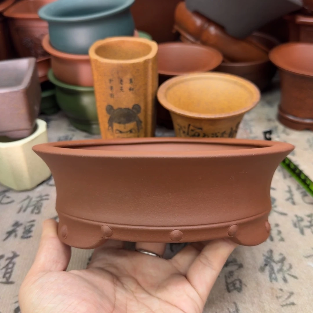 紫砂花盆宜兴紫砂正品16x4.8古钉有问题