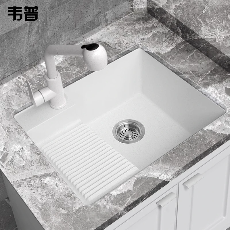 韦普阳台石英石水槽厨房大单槽