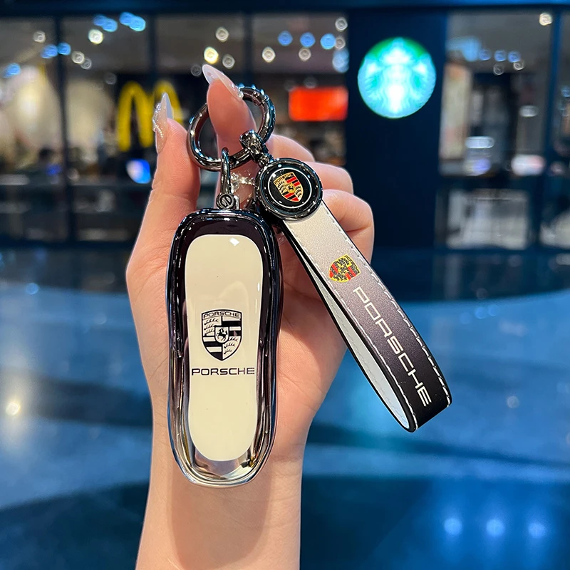 18taycan渐变男女钥匙套Macan卡宴911包扣