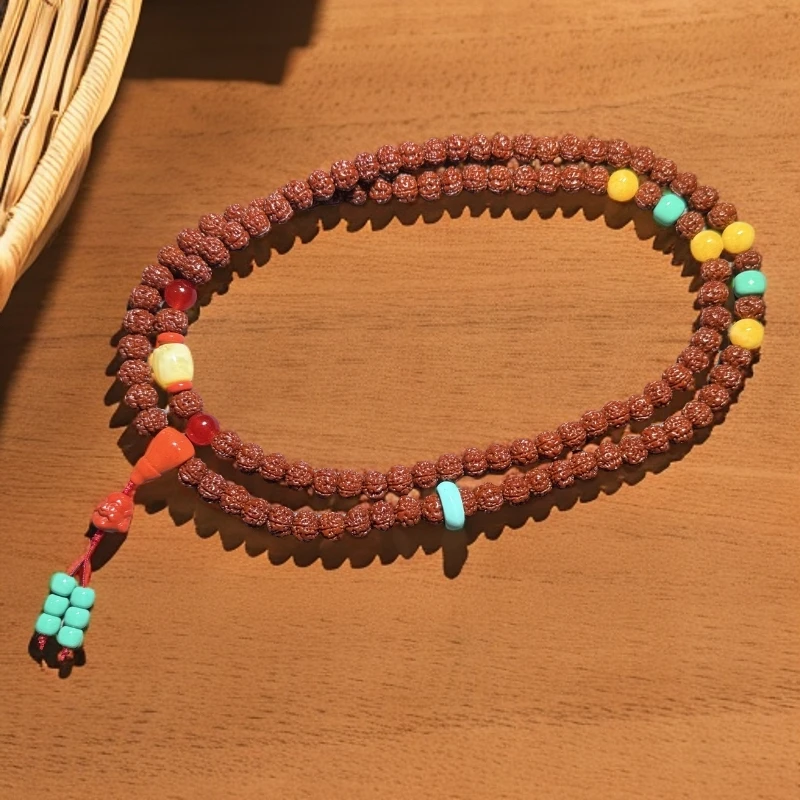 五瓣玉华满肉毕业小金刚108颗（新款红色）