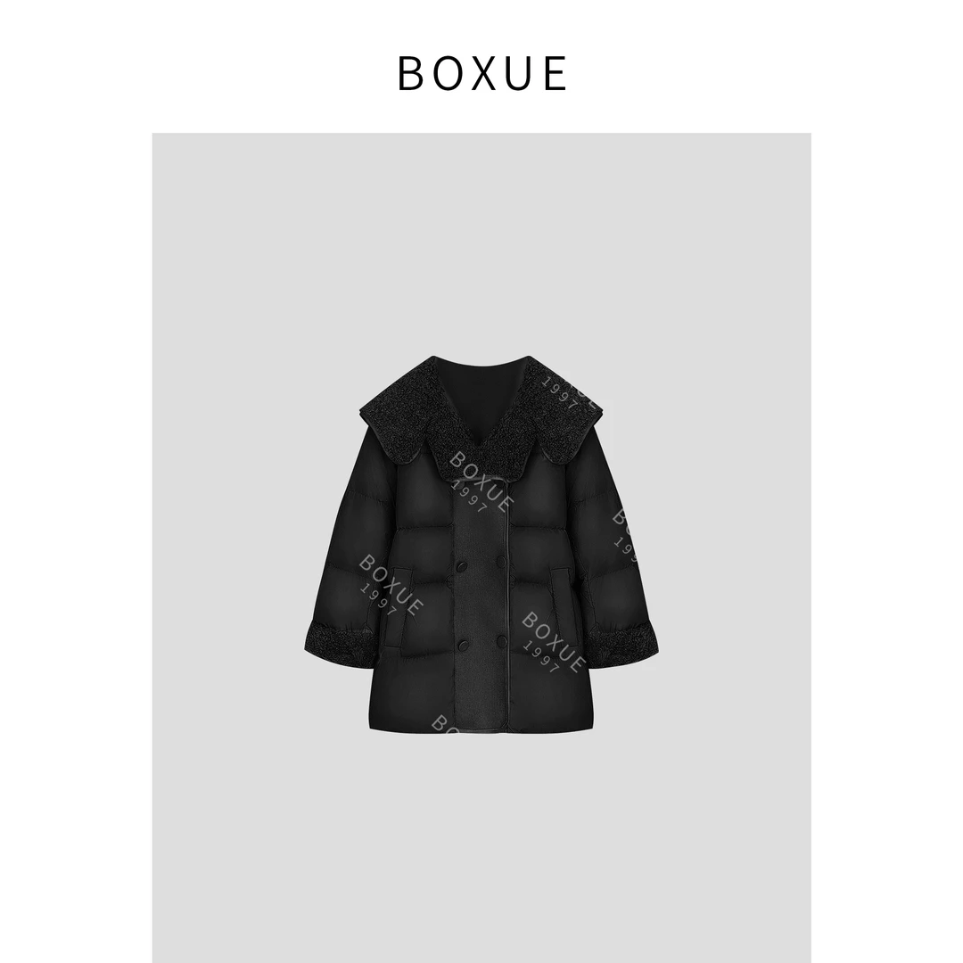 BOXUE“港湾”2024冬季新款90白鸭绒高级感羽绒服 外套#241018YR71
