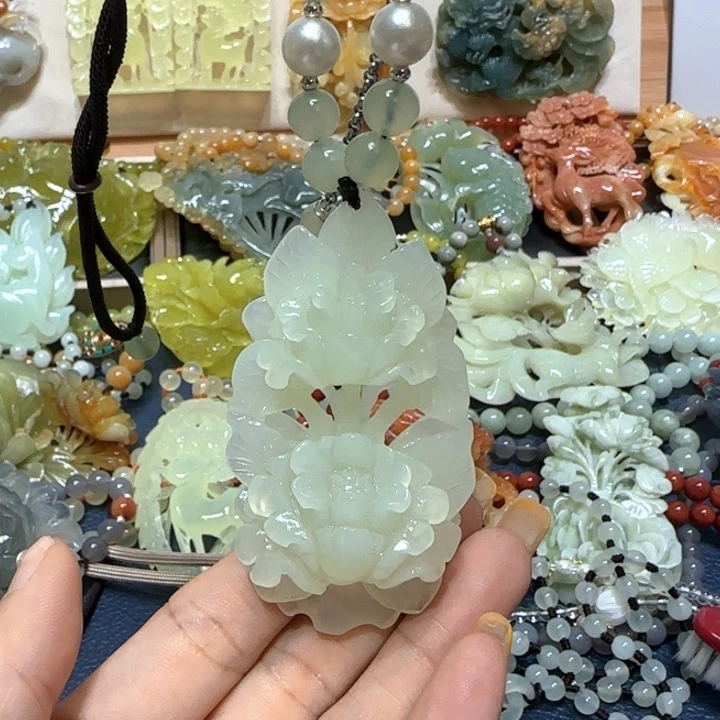未镶嵌蛇纹石玉木梳