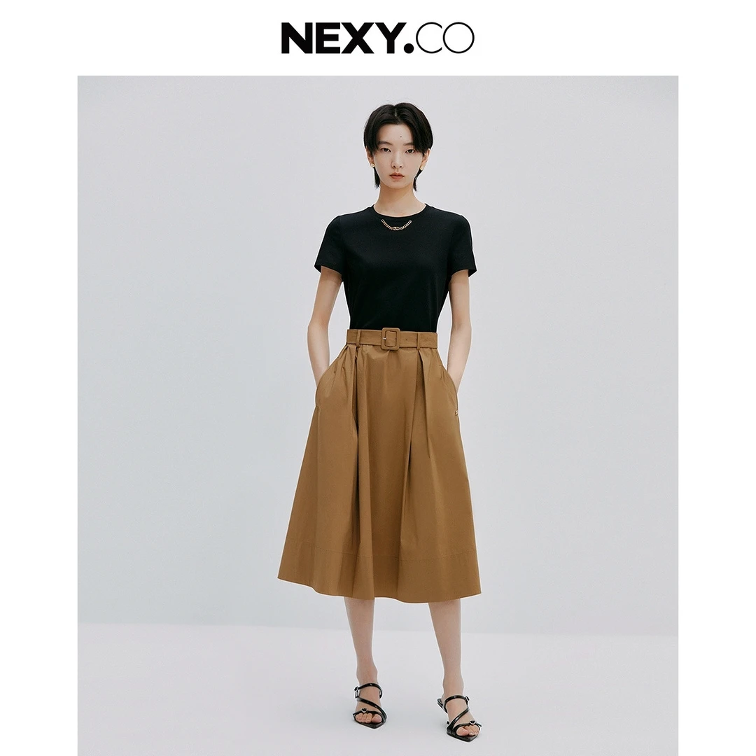 【安雅专属】夏季都市休闲高级感链条点缀时尚气质连衣裙XF05322