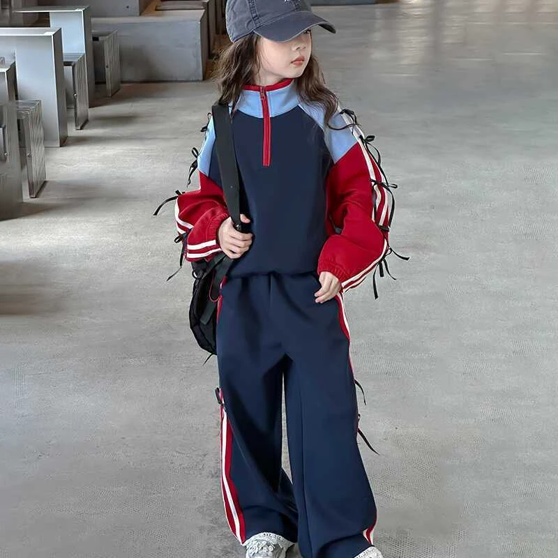 女童套装秋装2025新款洋气儿童运动服春秋款时髦大童装卫衣两件套